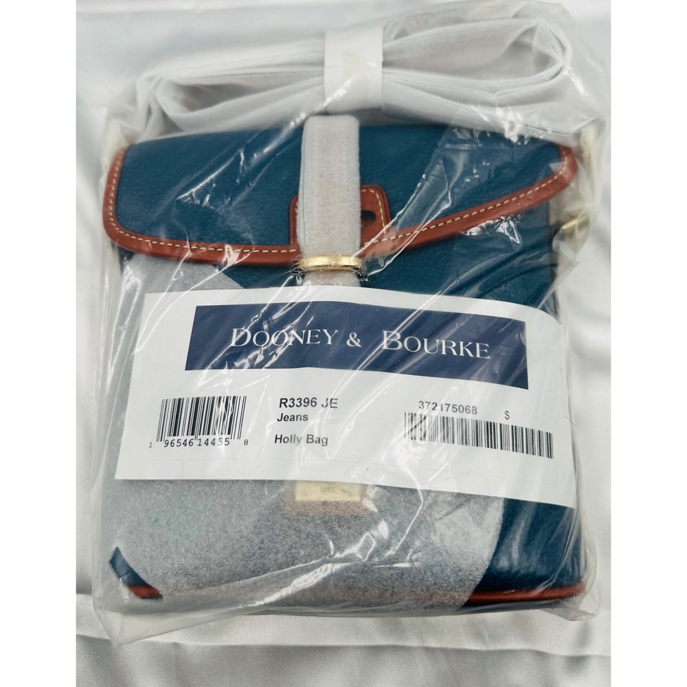 NWT Dooney & Bourke Pebble Grain Holly Bag Jeans Blue Crossbody R3396 JE New